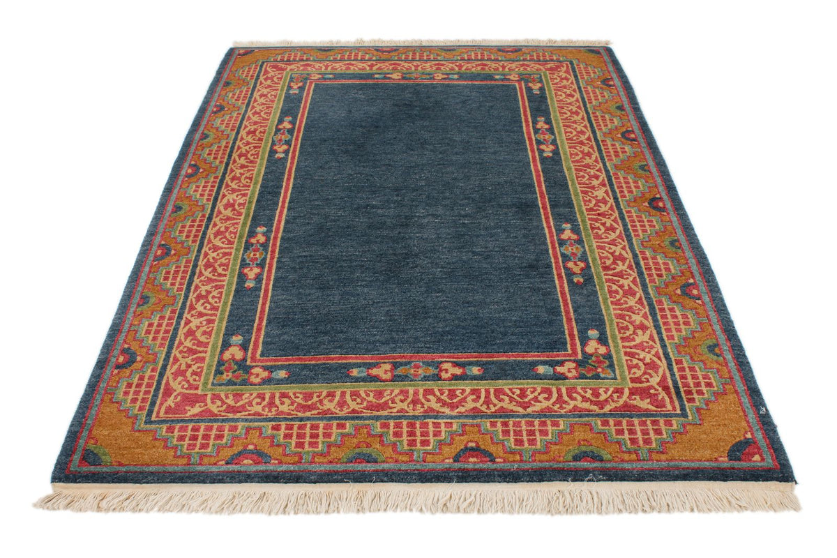 5x7 Navy and Multicolor Modern Contemporary Rug