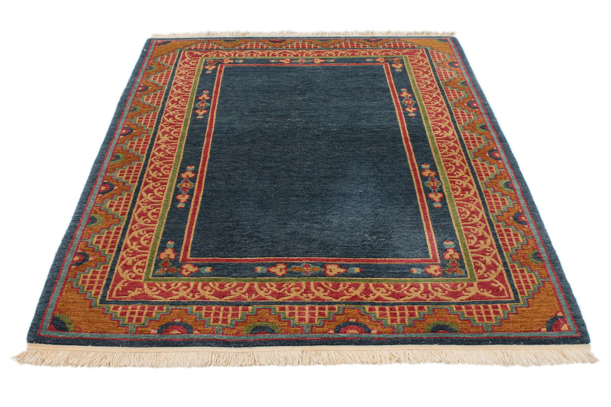 5x7 Navy and Multicolor Modern Contemporary Rug