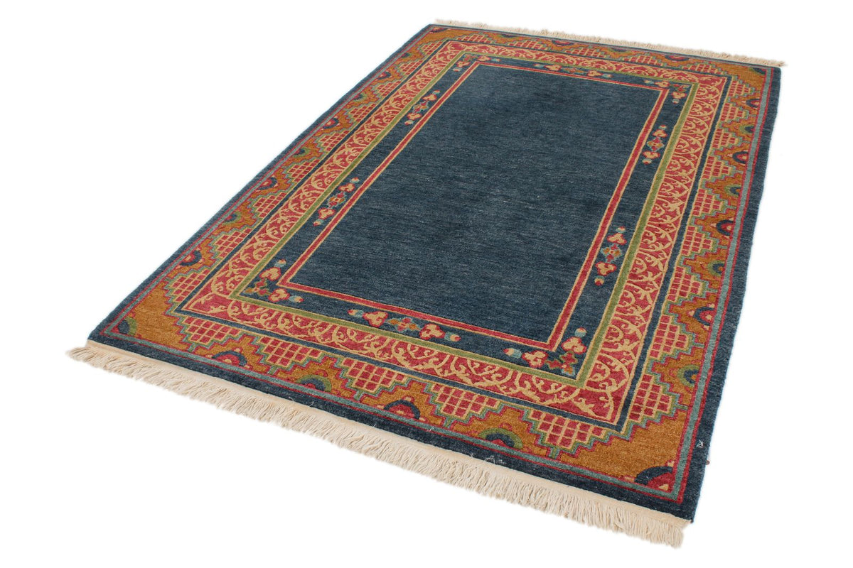 5x7 Navy and Multicolor Modern Contemporary Rug