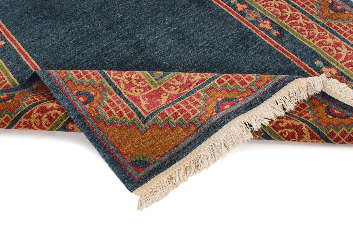 5x7 Navy and Multicolor Modern Contemporary Rug