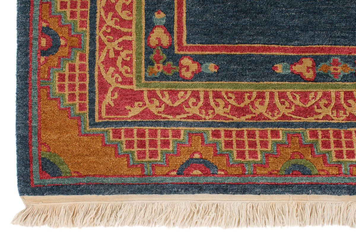 5x7 Navy and Multicolor Modern Contemporary Rug