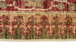 3x4 Green and Red Turkish Oushak Rug