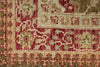 3x4 Green and Red Turkish Oushak Rug