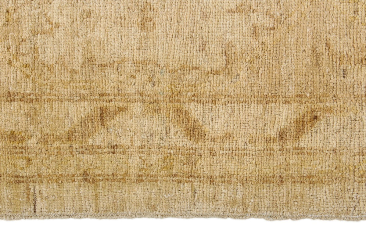 8x11 Ivory and Gold Turkish Oushak Rug