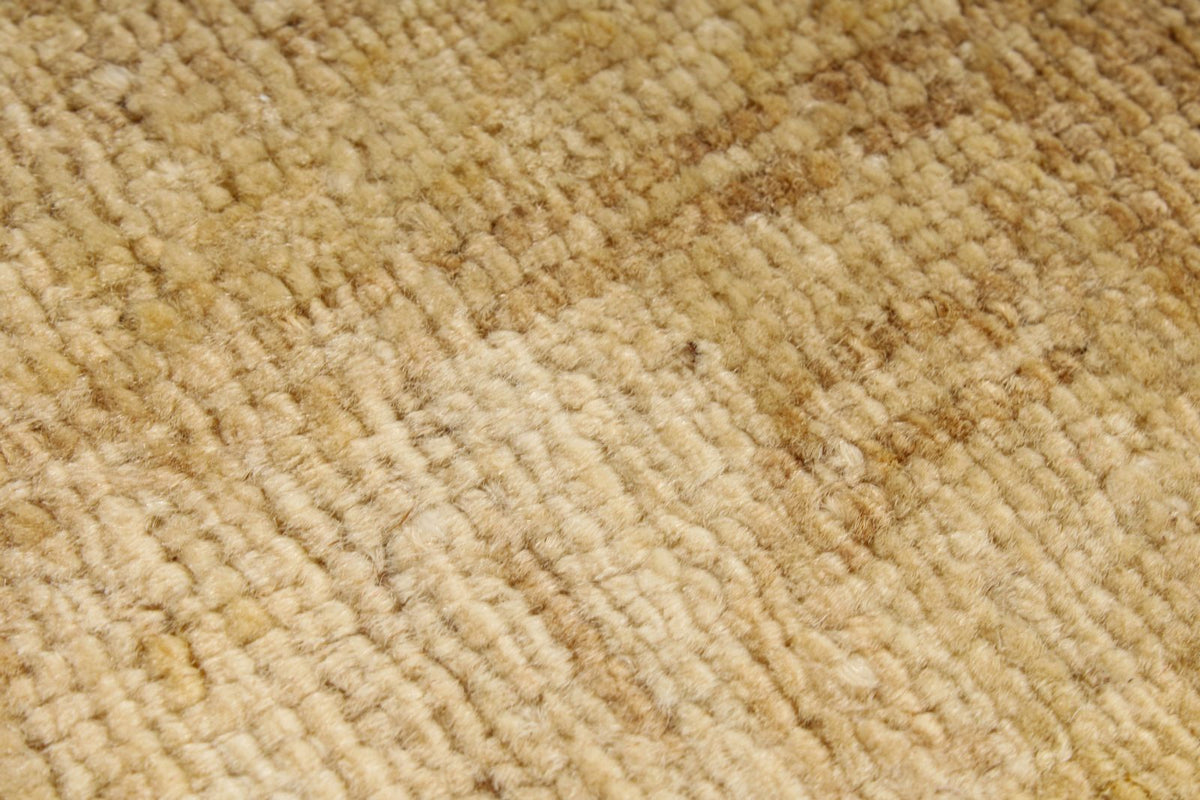 8x11 Ivory and Gold Turkish Oushak Rug