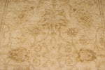 6x9 Ivory and Gold Turkish Oushak Rug