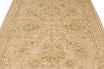 6x9 Ivory and Gold Turkish Oushak Rug