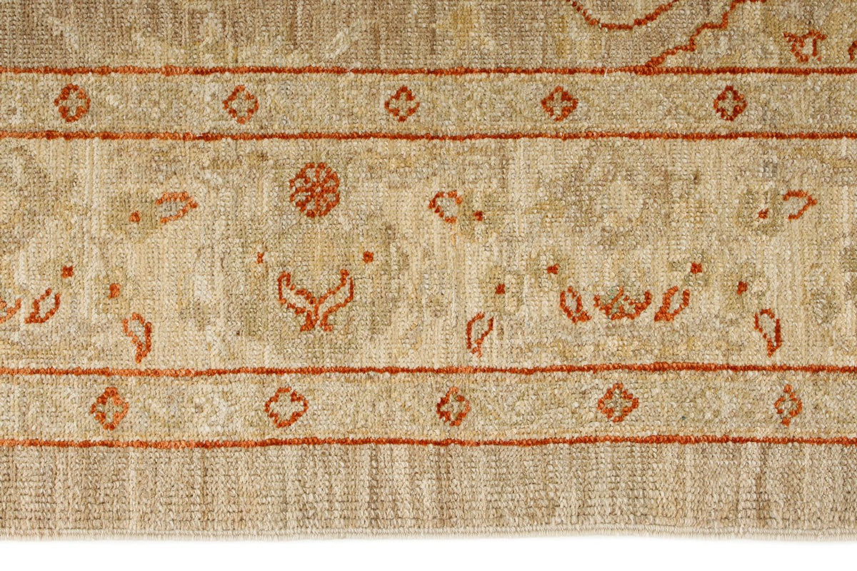7x10 Brown and Camel Turkish Oushak Rug