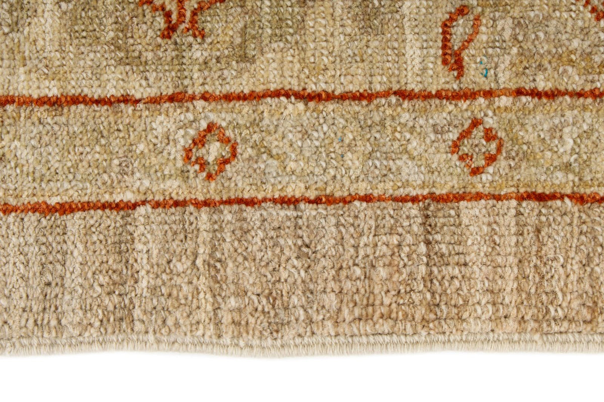 7x10 Brown and Camel Turkish Oushak Rug