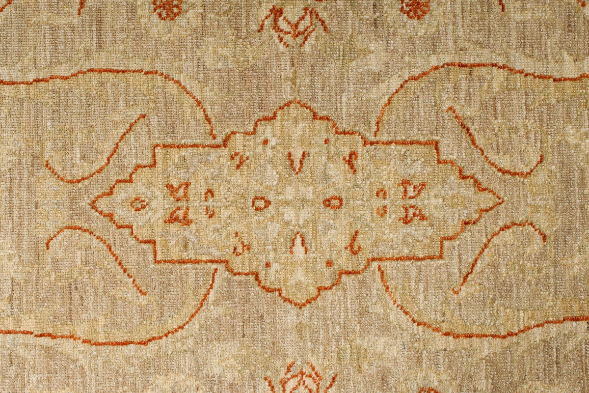 7x10 Brown and Camel Turkish Oushak Rug