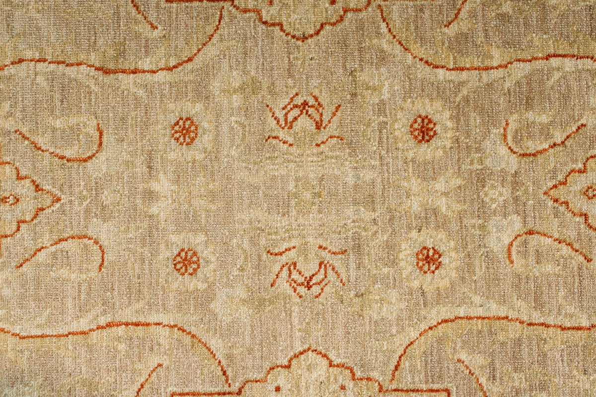 7x10 Brown and Camel Turkish Oushak Rug