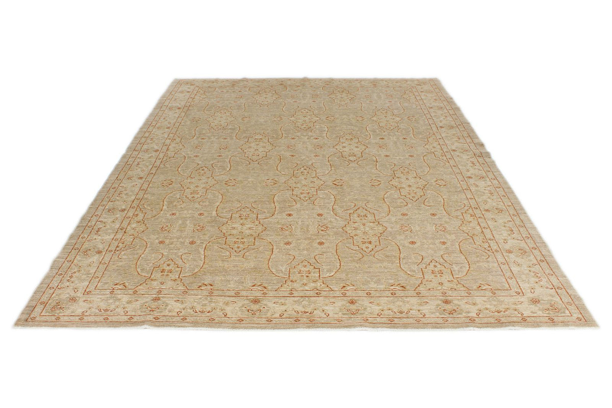 7x10 Brown and Camel Turkish Oushak Rug