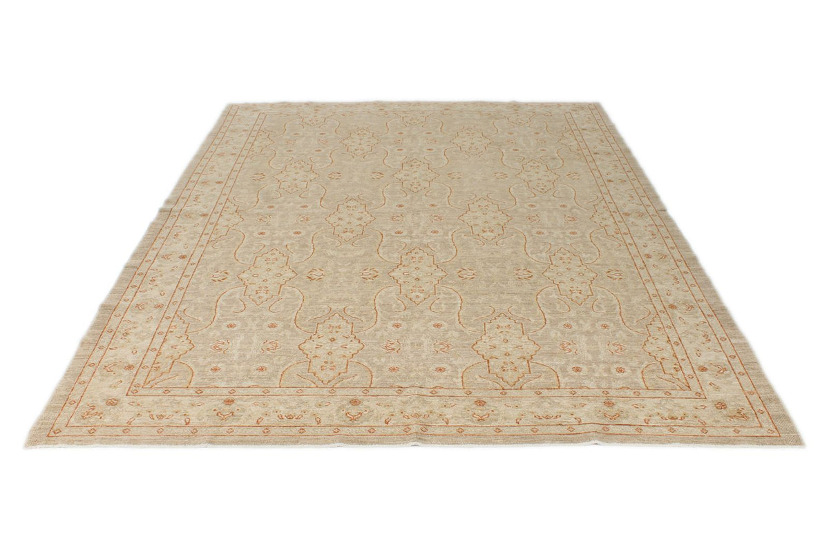 7x10 Brown and Camel Turkish Oushak Rug