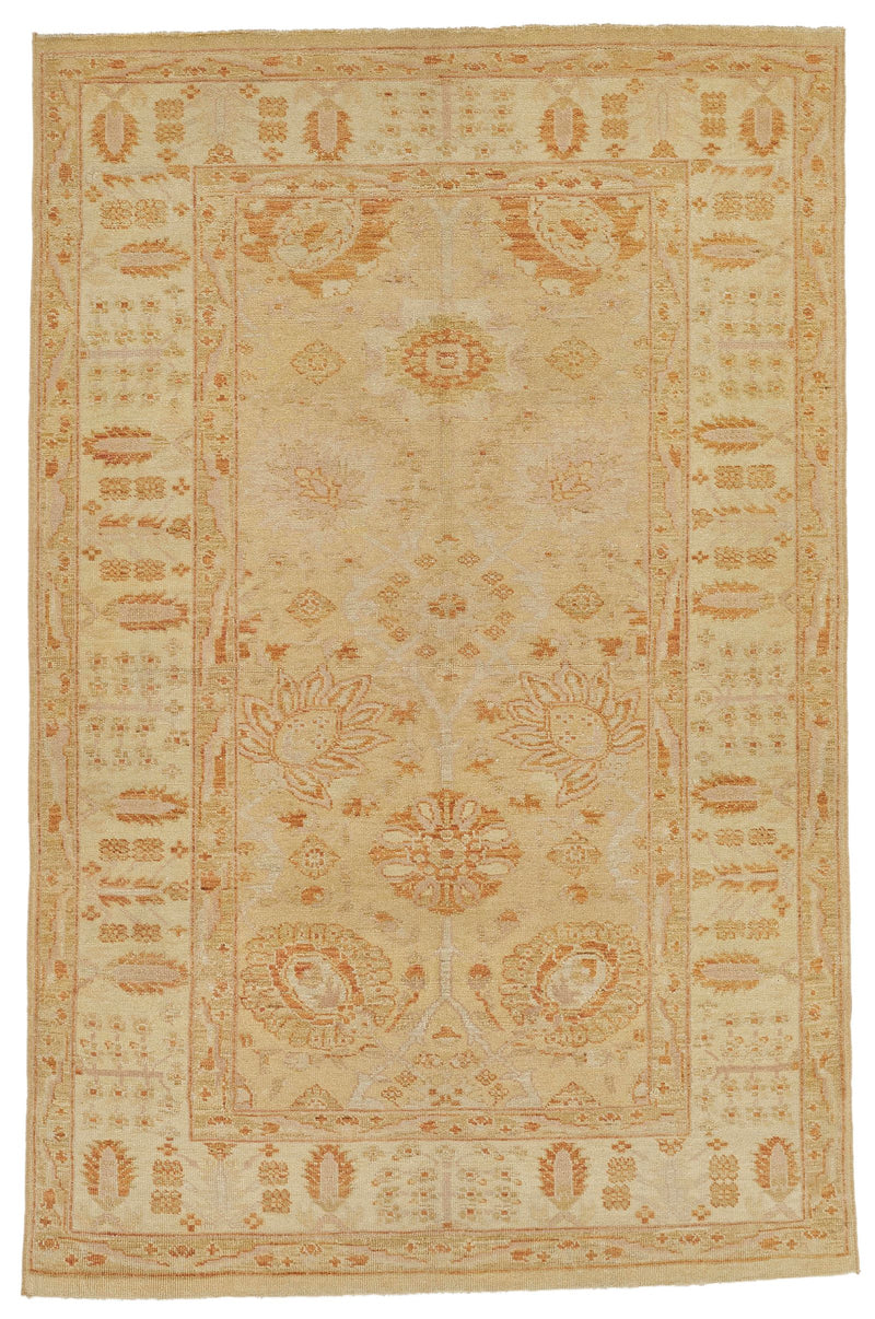 4x6 Beige and Ivory Persian Rug