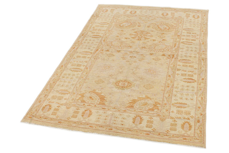 4x6 Beige and Ivory Persian Rug