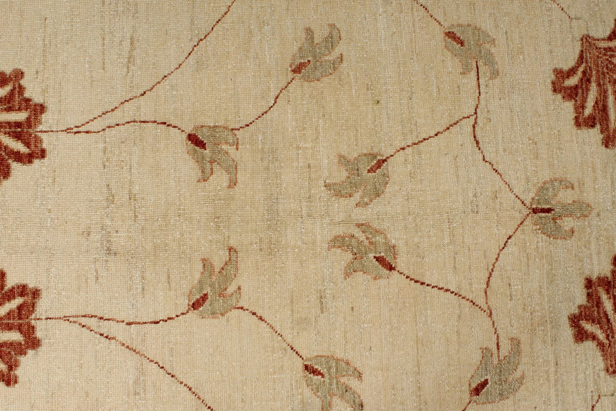 7x10 Beige and Red Modern Contemporary Rug