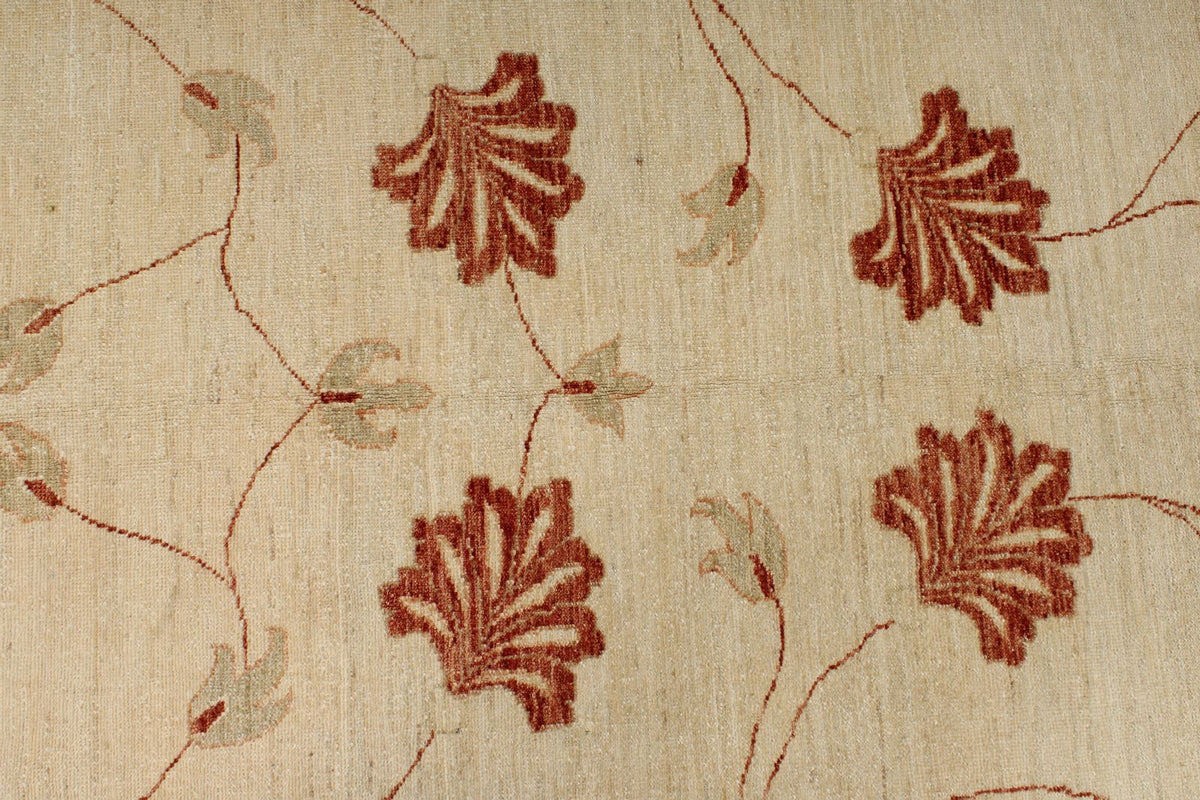 7x10 Beige and Red Modern Contemporary Rug