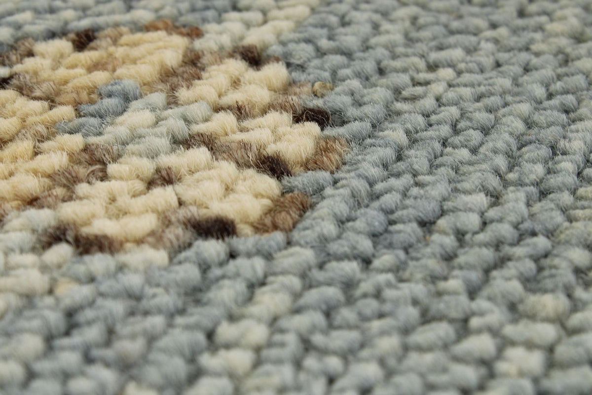 10x14 Ivory and Blue Turkish Oushak Rug