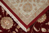 7x10 Red and Ivory Turkish Traditional Rug