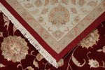 7x10 Red and Ivory Turkish Traditional Rug