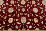 7x10 Red and Ivory Turkish Traditional Rug