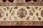 7x10 Red and Ivory Turkish Traditional Rug