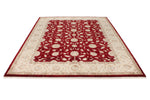 7x10 Red and Ivory Turkish Traditional Rug