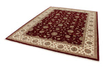 7x10 Red and Ivory Turkish Traditional Rug