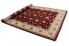 7x10 Red and Ivory Turkish Traditional Rug