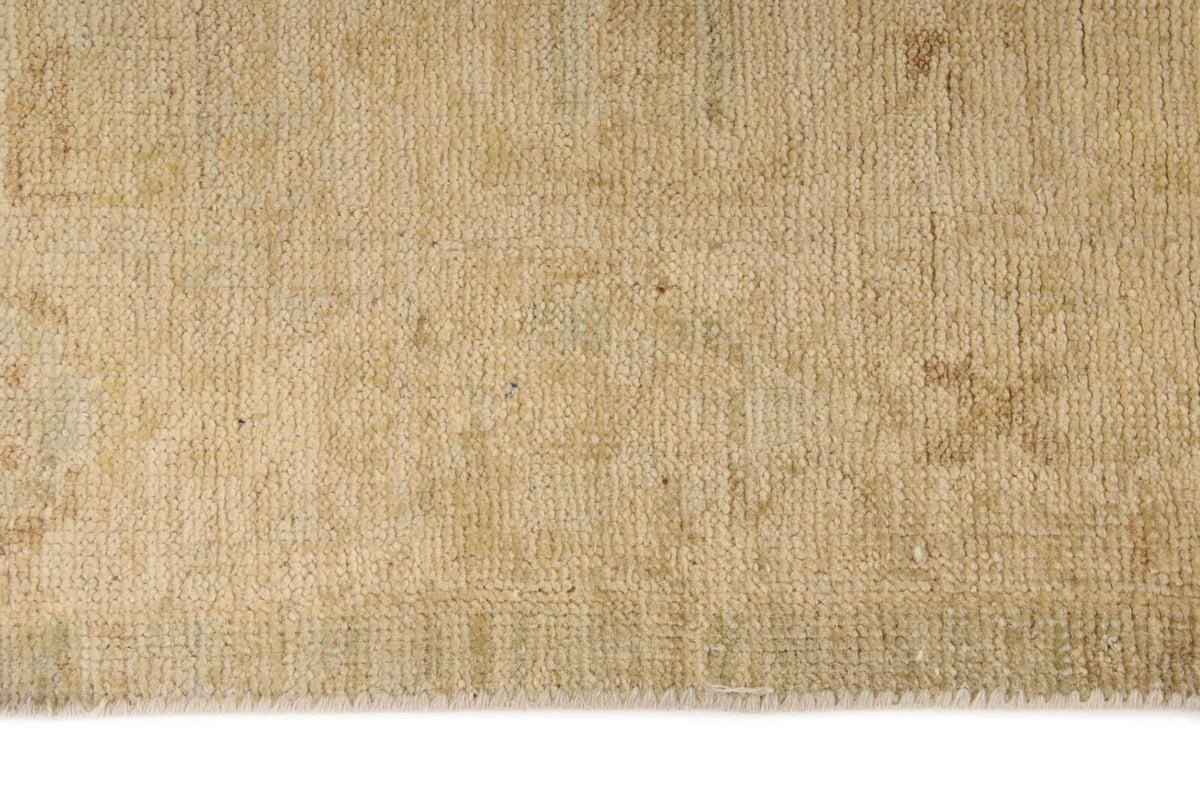 6x9 Ivory and Ivory Turkish Oushak Rug