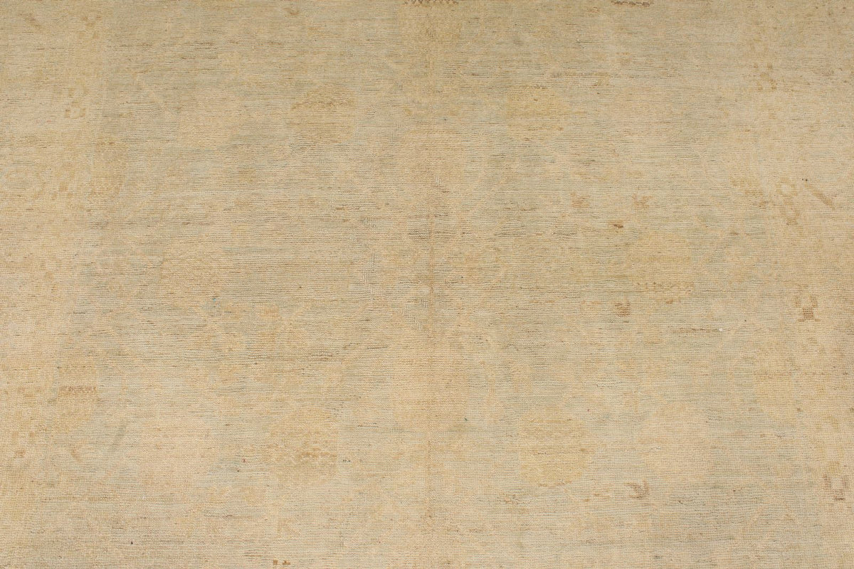 6x9 Ivory and Ivory Turkish Oushak Rug