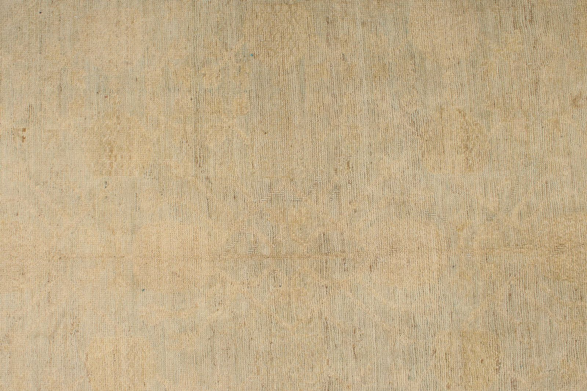 6x9 Ivory and Ivory Turkish Oushak Rug