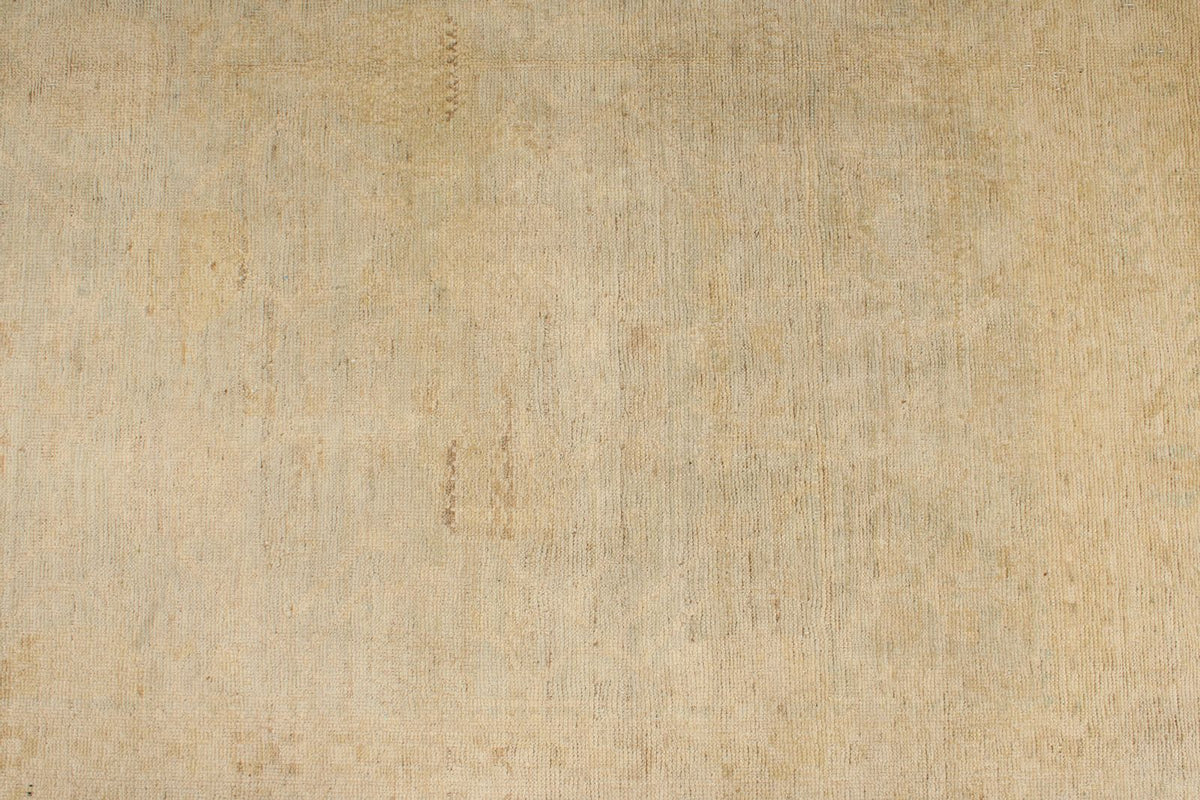 6x9 Ivory and Ivory Turkish Oushak Rug