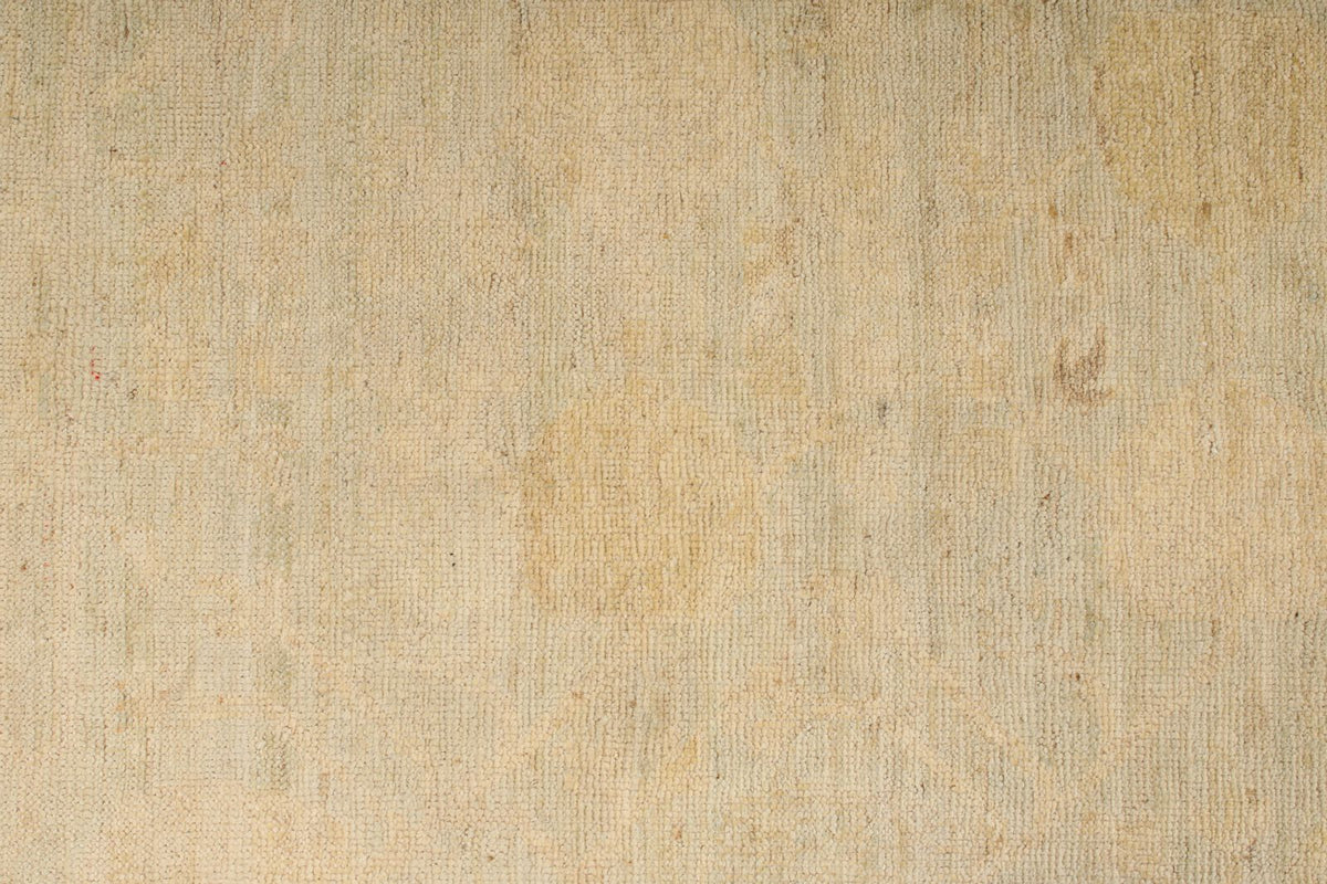 6x9 Ivory and Ivory Turkish Oushak Rug