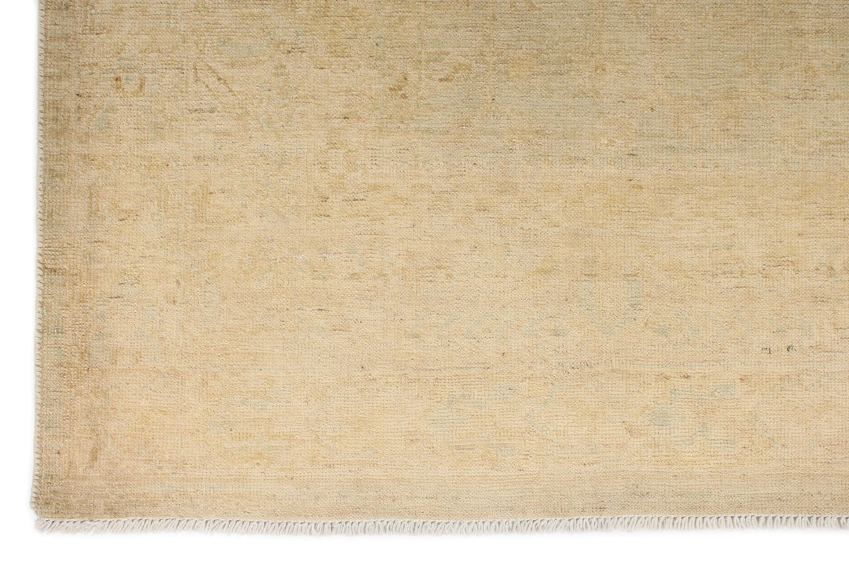6x9 Ivory and Ivory Turkish Oushak Rug