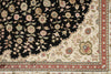 4x6 Black and Ivory Turkish Antep Rug