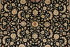 4x6 Black and Ivory Turkish Silk Rug