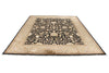 8x14 Black and Beige Turkish Traditional Rug