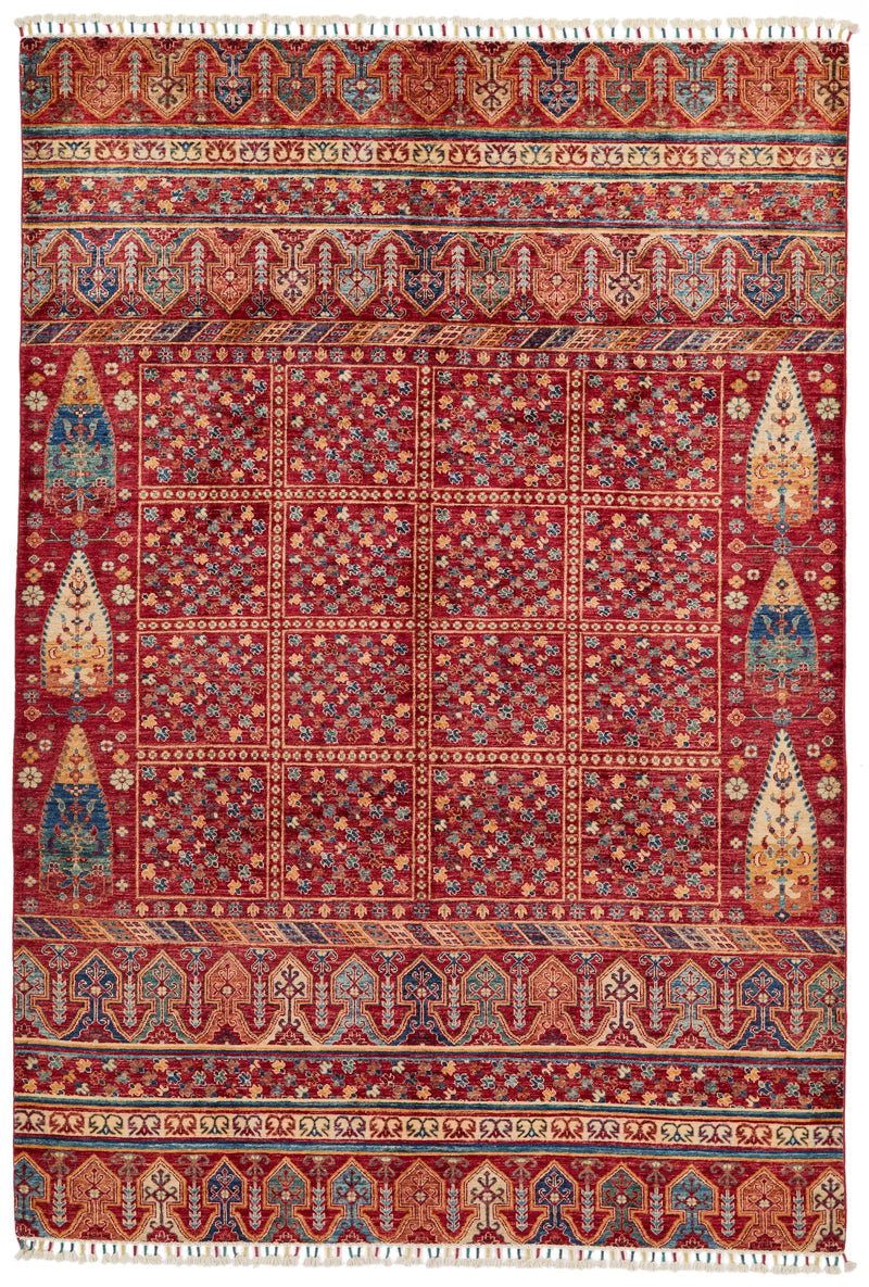 7x10 Multicolor Turkish Tribal Rug