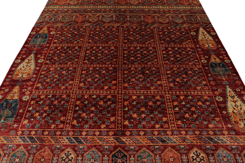 7x10 Multicolor Turkish Tribal Rug