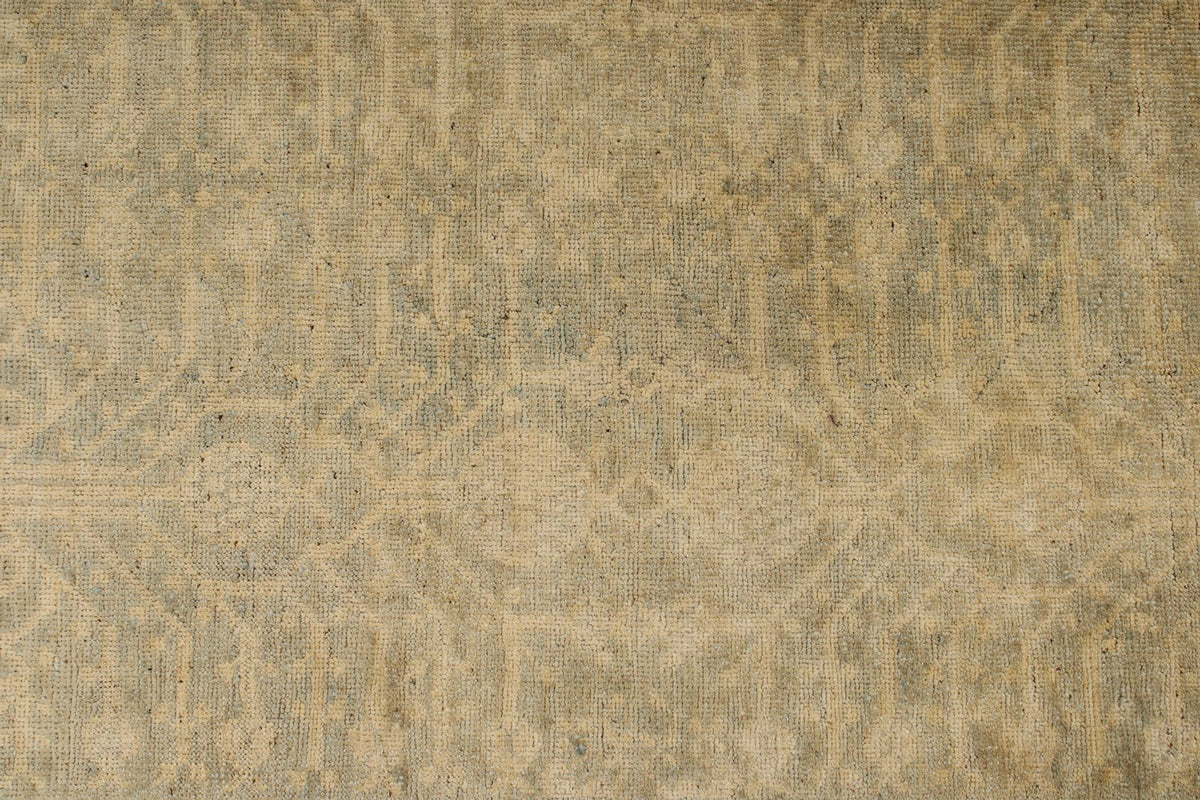 6x9 Gray and Ivory Turkish Tribal Rug