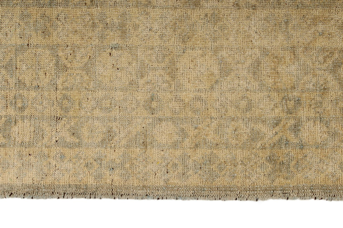 6x9 Gray and Ivory Turkish Tribal Rug