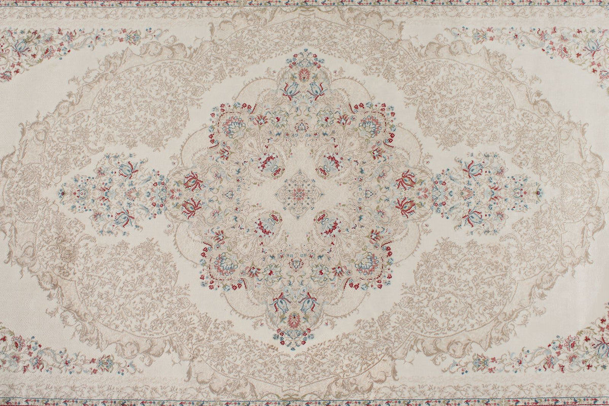 3x10 Ivory and Beige Turkish Antep Runner