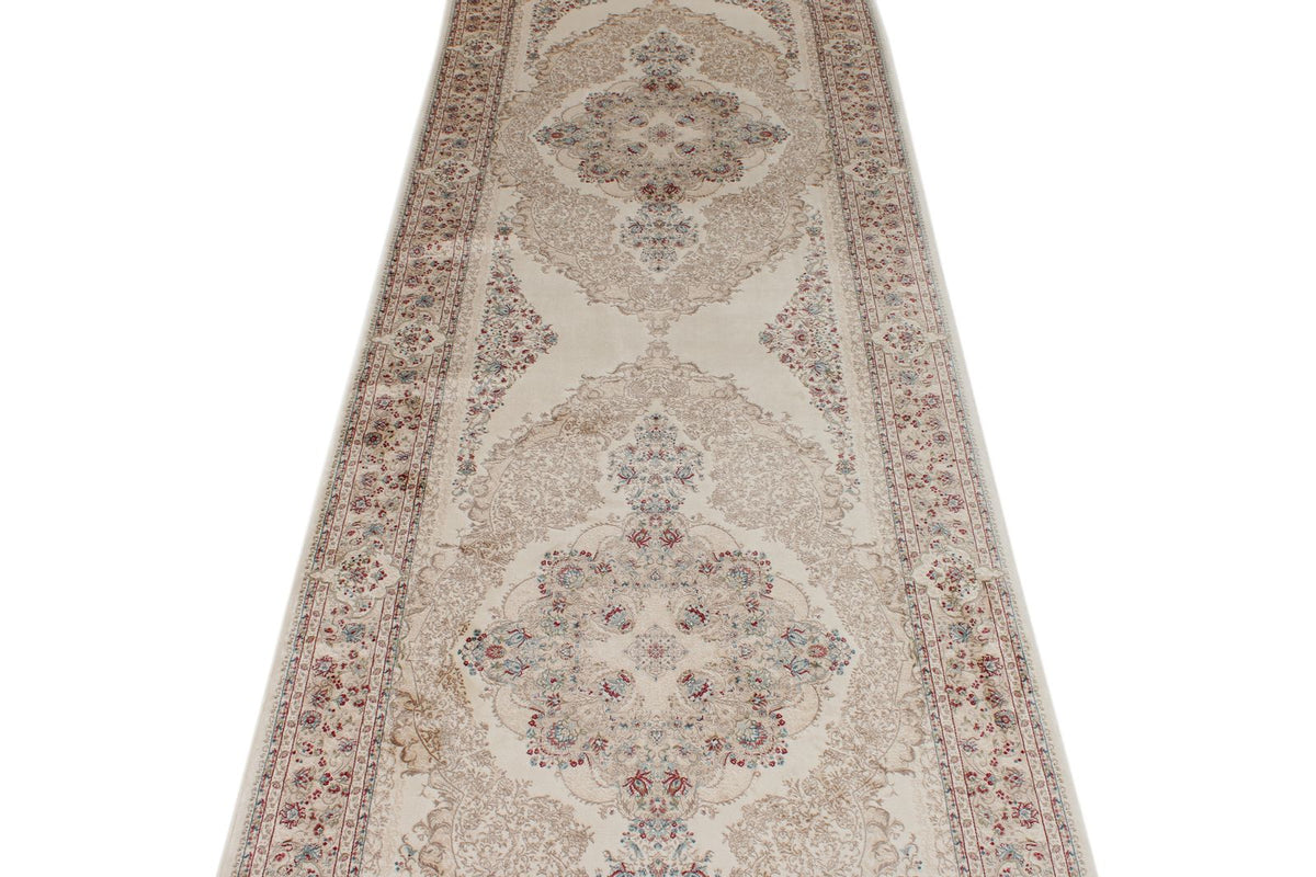 3x10 Ivory and Beige Turkish Antep Runner