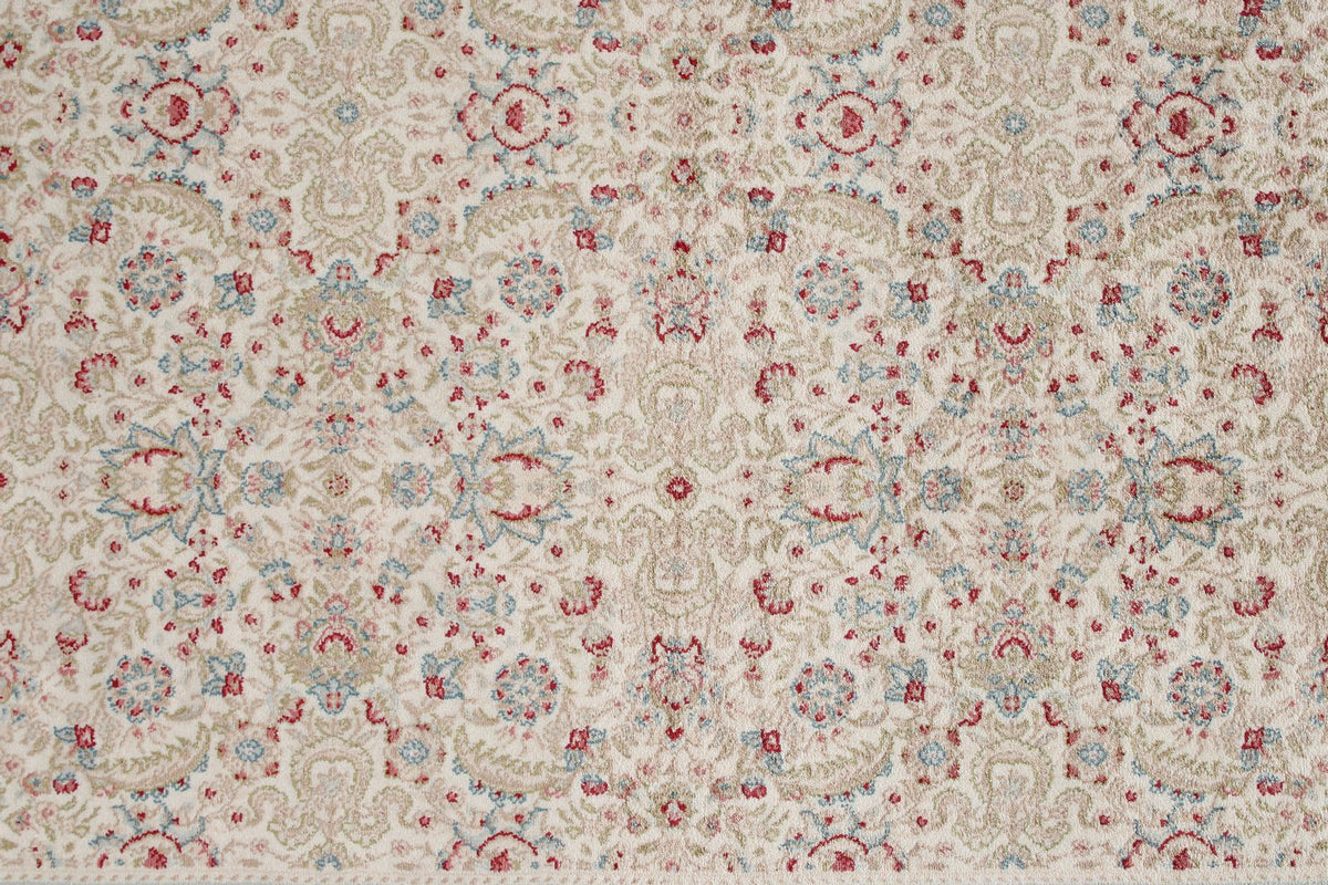 3x7 Ivory and Red Turkish Antep Runner