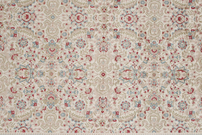 3x7 Ivory and Red Turkish Antep Runner