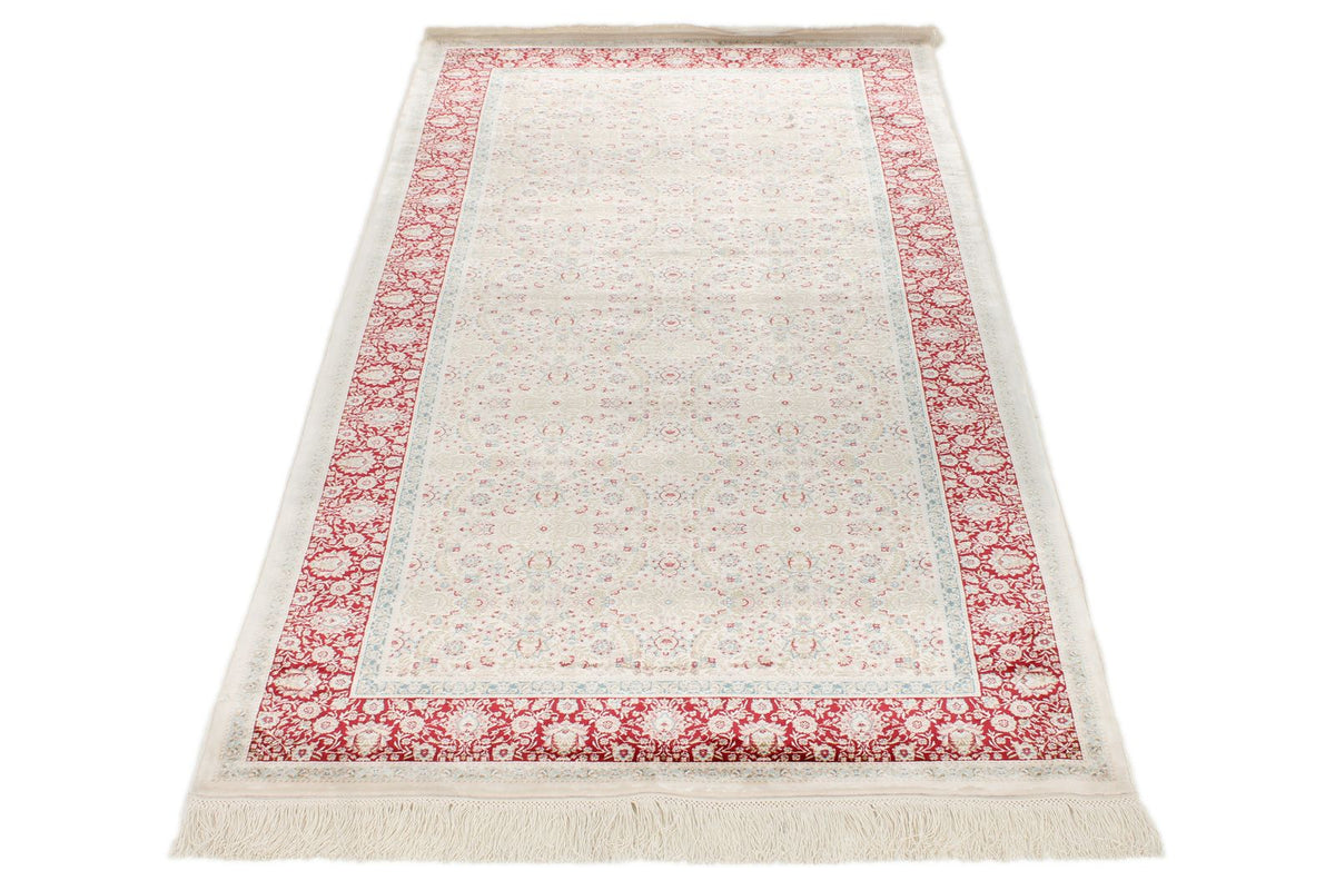 3x7 Ivory and Red Turkish Antep Runner
