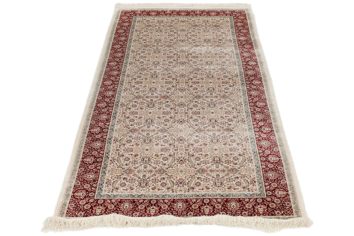 3x7 Ivory and Red Turkish Antep Runner
