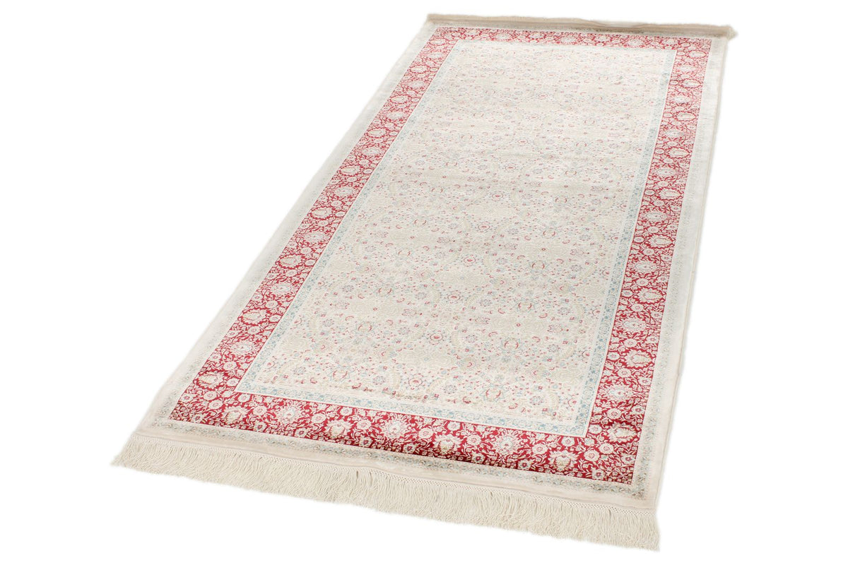 3x7 Ivory and Red Turkish Antep Runner