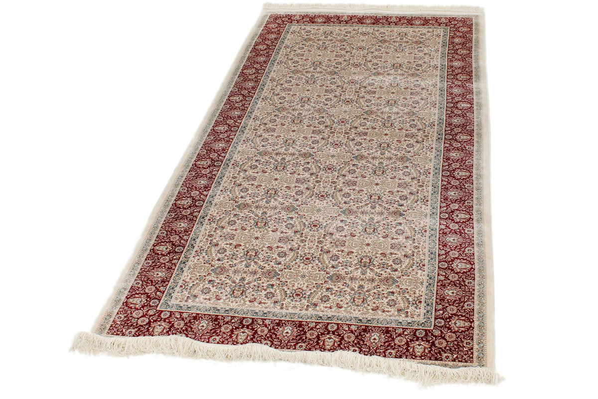 3x7 Ivory and Red Turkish Antep Runner